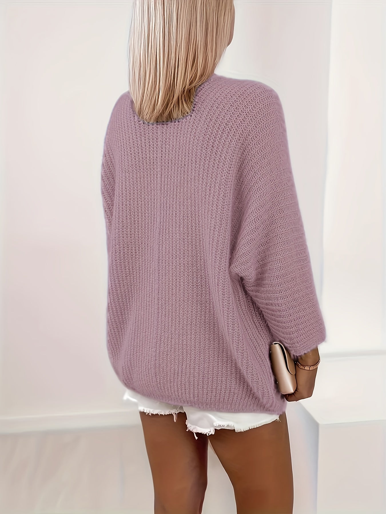 Damen Oversized Grobstrick Cardigan - Image 7