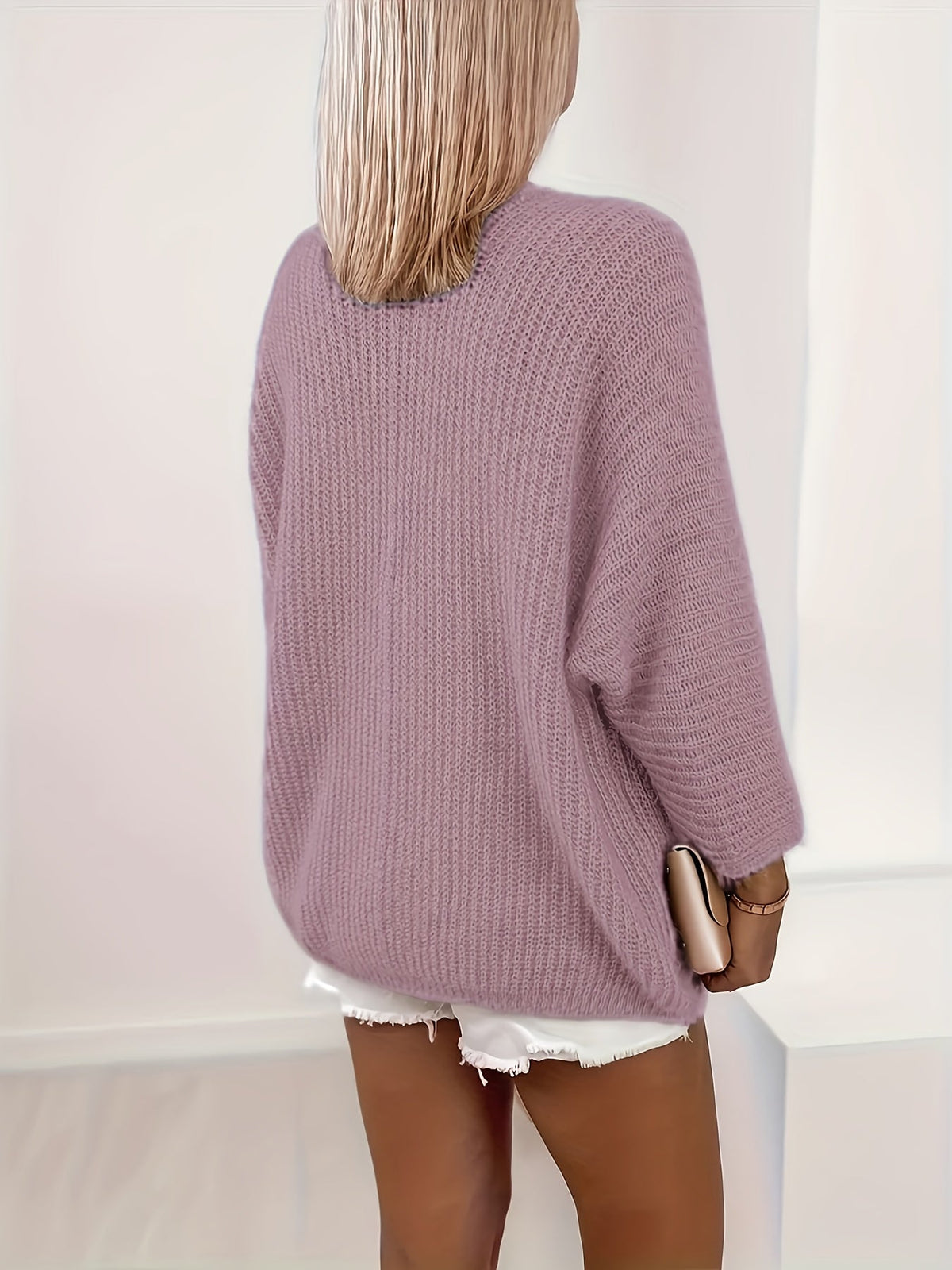 Damen Oversized Grobstrick Cardigan - Image 7