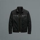 Damen Baumwolljacke Stehkragen Reißverschluss Used Look - Image 3