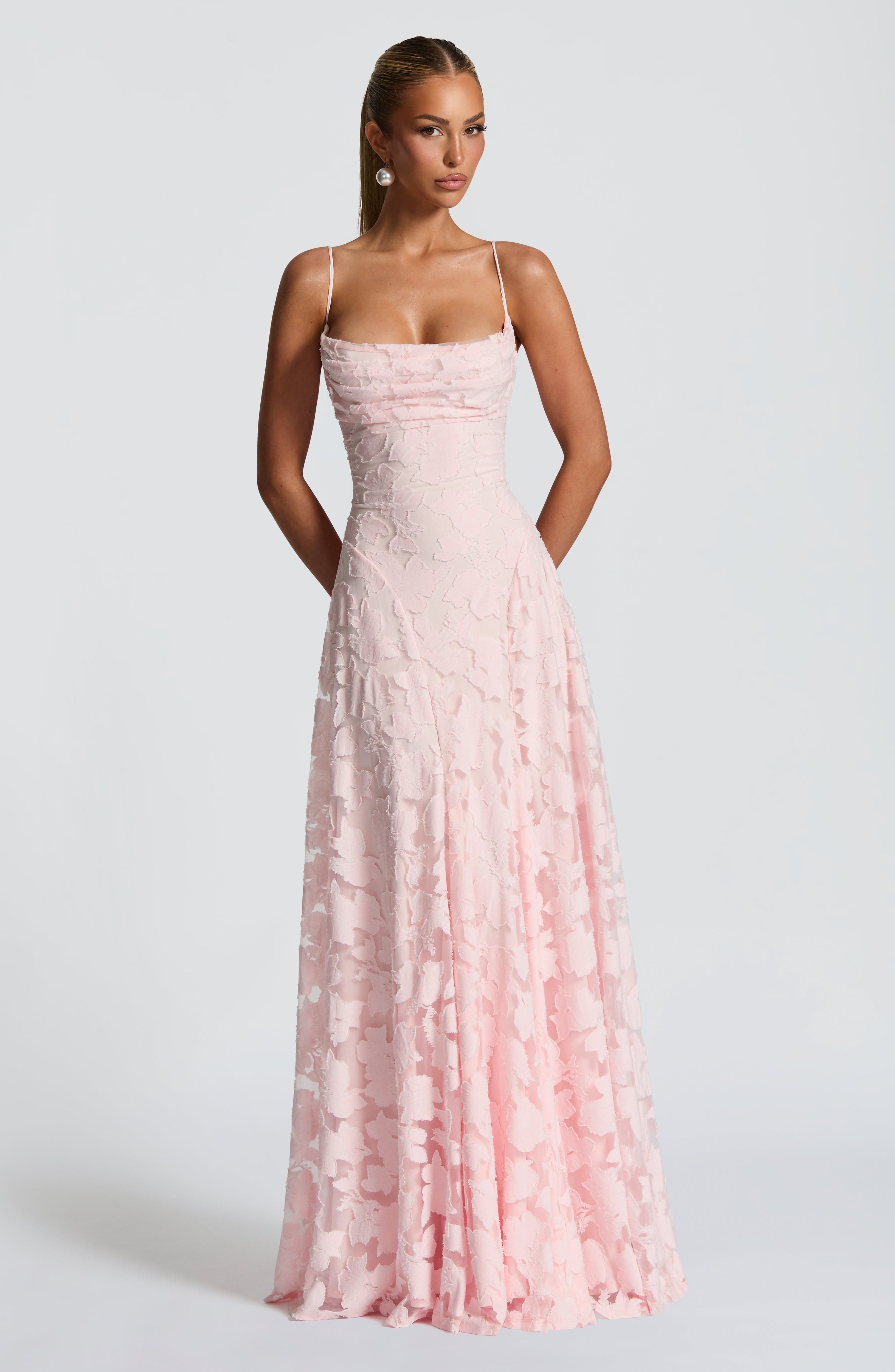 Damen Besticktes Maxi Abendkleid Elegant Lang - Image 8