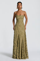 Damen Besticktes Maxi Abendkleid Elegant Lang - Image 3