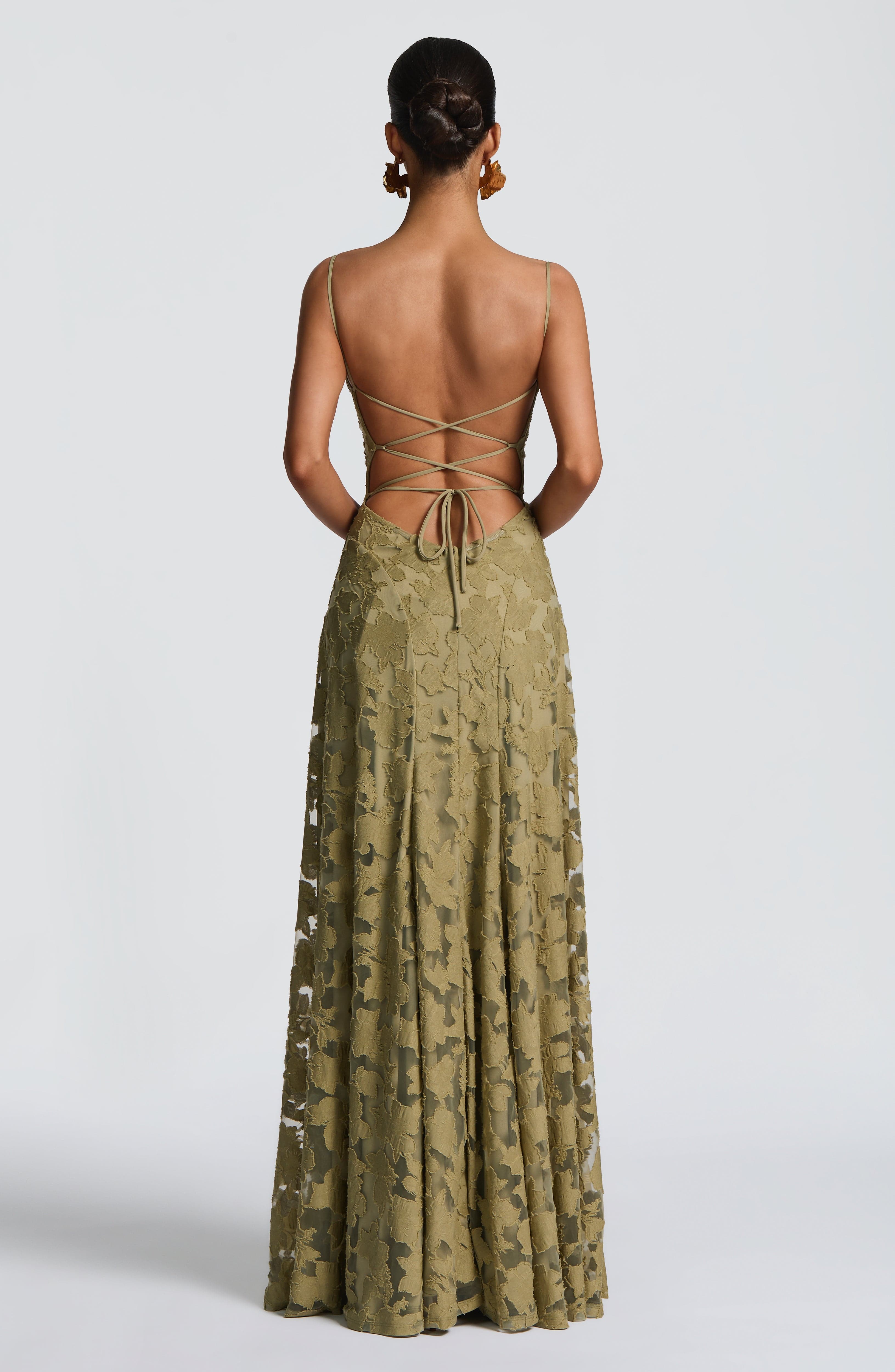 Damen Besticktes Maxi Abendkleid Elegant Lang - Image 2