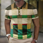Herren Kariertes Patchwork Poloshirt Sommer - Image 6