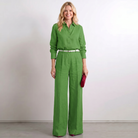 Women Linen Wide Leg Palazzo Pants - Image 3