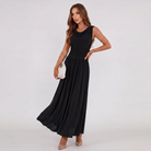 Damen Plisseekleid Festliches Midi-Kleid Drapierter Ausschnitt - Image 7