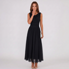 Damen Plisseekleid Festliches Midi-Kleid Drapierter Ausschnitt - Image 6