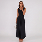 Damen Plisseekleid Festliches Midi-Kleid Drapierter Ausschnitt - Image 8