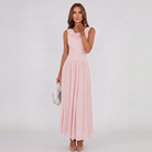 Damen Plisseekleid Festliches Midi-Kleid Drapierter Ausschnitt - Image 11