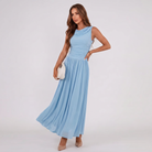 Damen Plisseekleid Festliches Midi-Kleid Drapierter Ausschnitt - Image 14