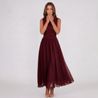 Damen Plisseekleid Festliches Midi-Kleid Drapierter Ausschnitt - Image 19