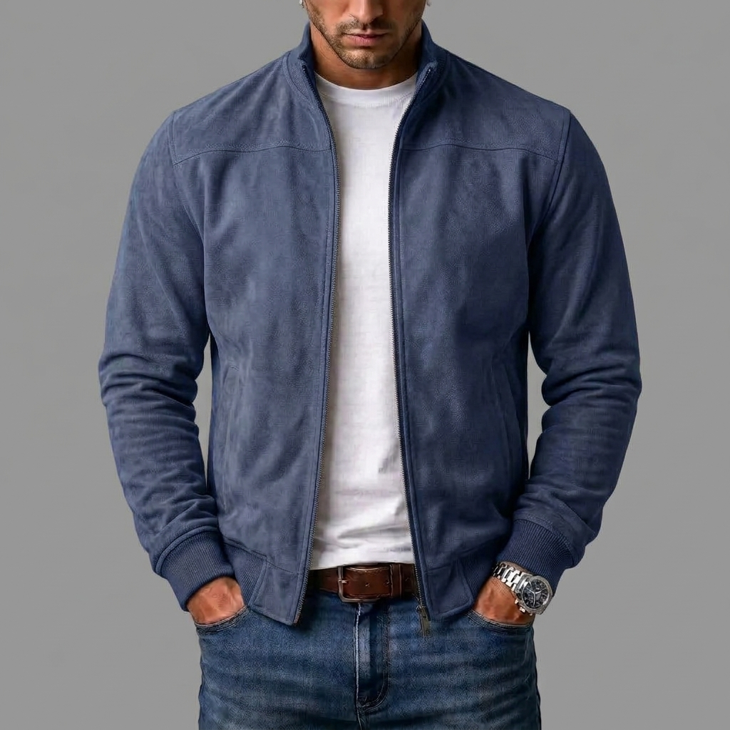 Herren Bomberjacke Wildlederoptik - Image 6