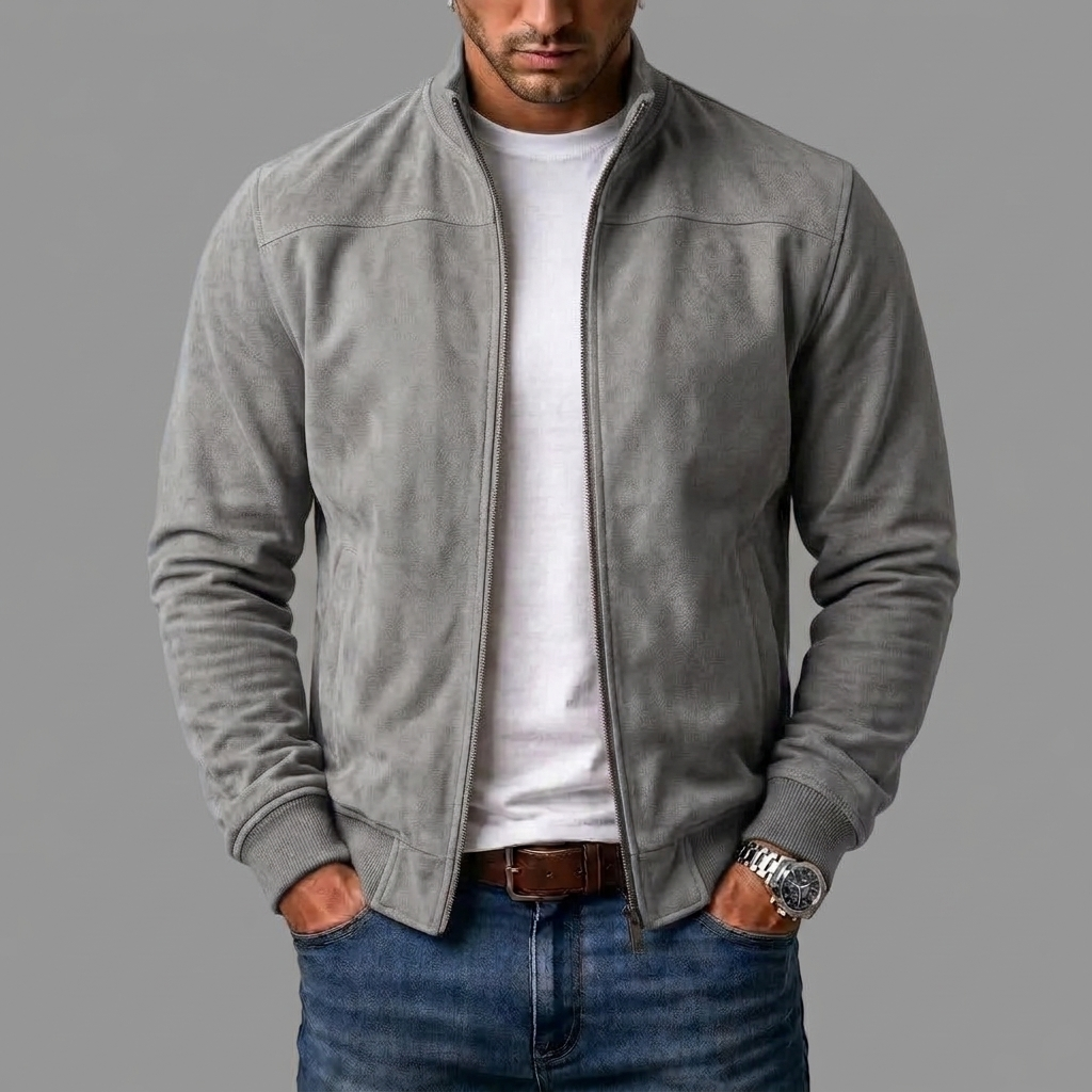 Herren Bomberjacke Wildlederoptik - Image 7