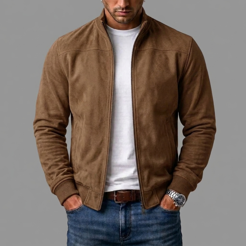 Herren Bomberjacke Wildlederoptik - Image 5