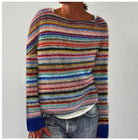Damen Vintage Strickpullover Norwegermuster Rundhals - Image 7