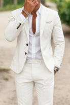 Men's Two Piece Slim Fit Suit Set - Image 10