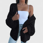 Damen Oversized Grobstrick Strickjacke