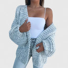 Damen Oversized Grobstrick Strickjacke - Image 4