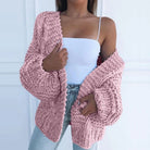 Damen Oversized Grobstrick Strickjacke - Image 7