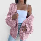 Damen Oversized Grobstrick Strickjacke - Image 3
