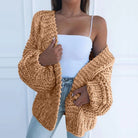 Damen Oversized Grobstrick Strickjacke - Image 6