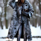 Damen langer Wollmantel oversized warm - Image 5