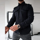 Herren Hemdjacke Overshirt Lange Ärmel Knopfleiste - Image 2