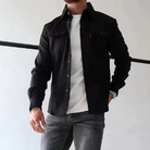 Herren Hemdjacke Overshirt Lange Ärmel Knopfleiste