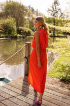Damen Ärmelloses Midikleid Seitenschlitz - Image 7