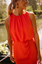 Damen Ärmelloses Midikleid Seitenschlitz - Image 10
