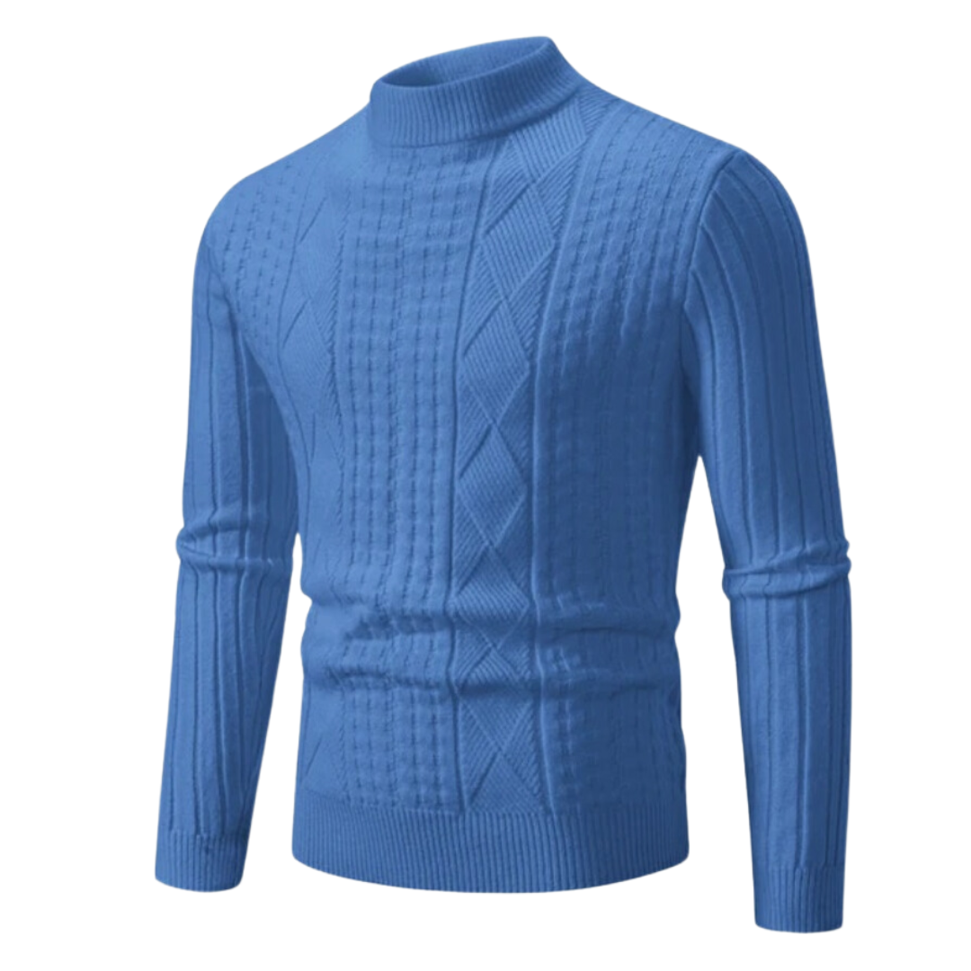 Herren Rollkragenpullover Zopfmuster Strickpullover - Image 7