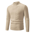 Herren Rollkragenpullover Zopfmuster Strickpullover - Image 5