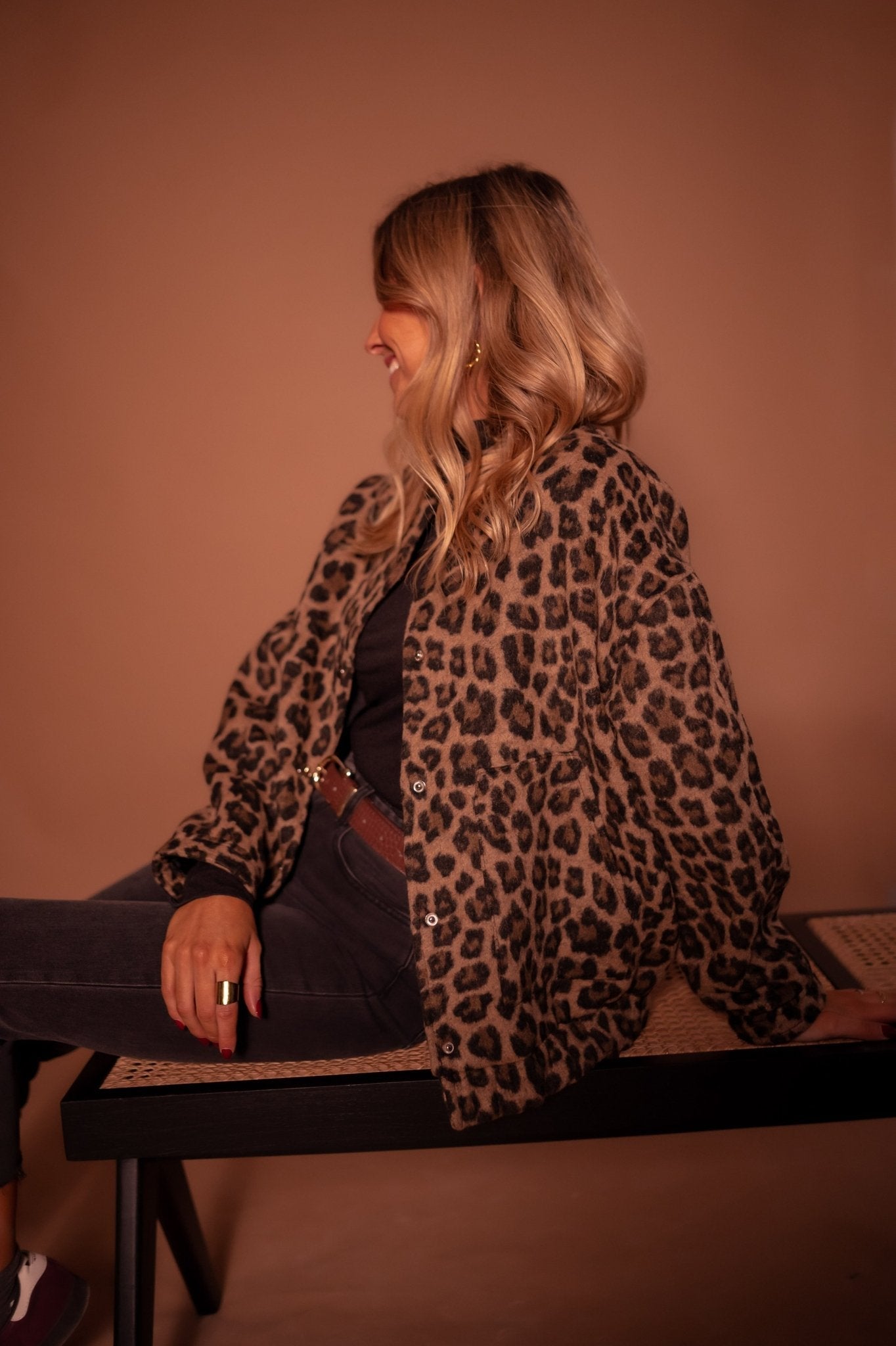 Damen Leopardenjacke Animal-Print - Image 2