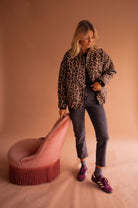 Damen Leopardenjacke Animal-Print - Image 4
