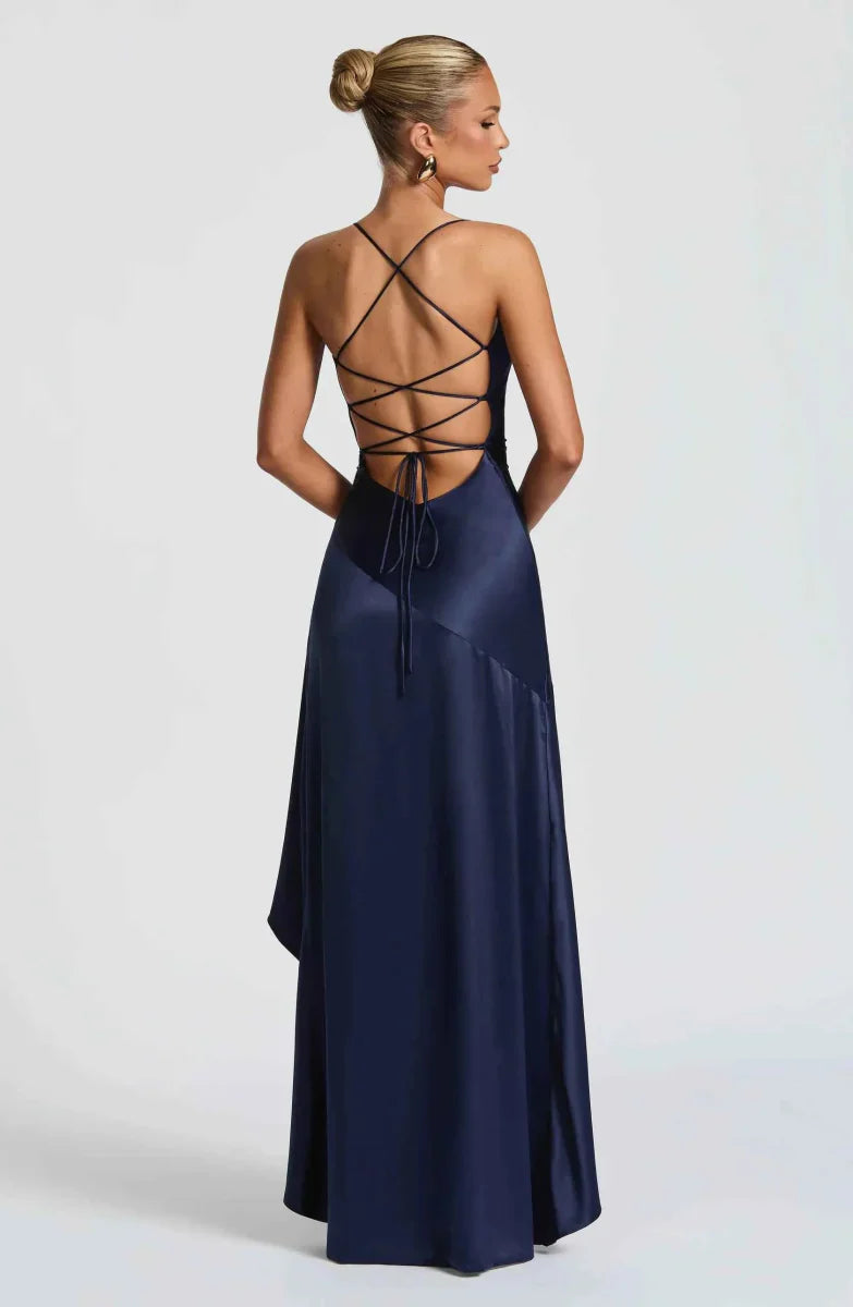Damen Maxikleid mit Schlitz Elegant Lang - Image 7