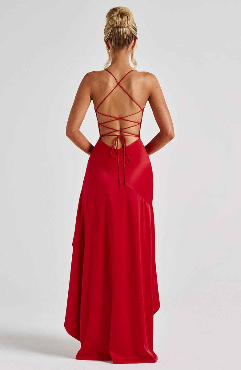 Damen Maxikleid mit Schlitz Elegant Lang - Image 17