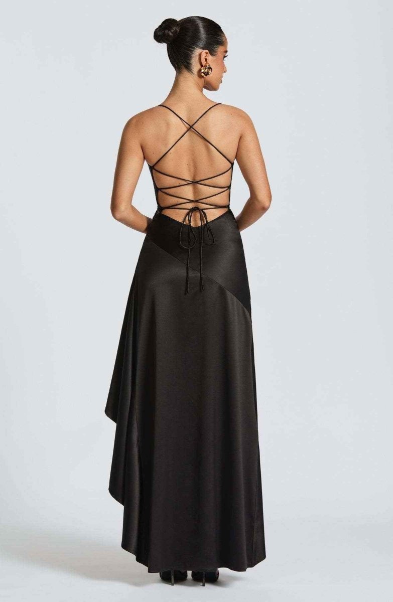 Damen Maxikleid mit Schlitz Elegant Lang - Image 9