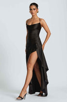 Damen Maxikleid mit Schlitz Elegant Lang - Image 8