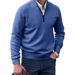 Pull en maille pour homme avec demi-fermeture éclair
