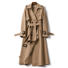 Damen Langer Trenchcoat Klassisch