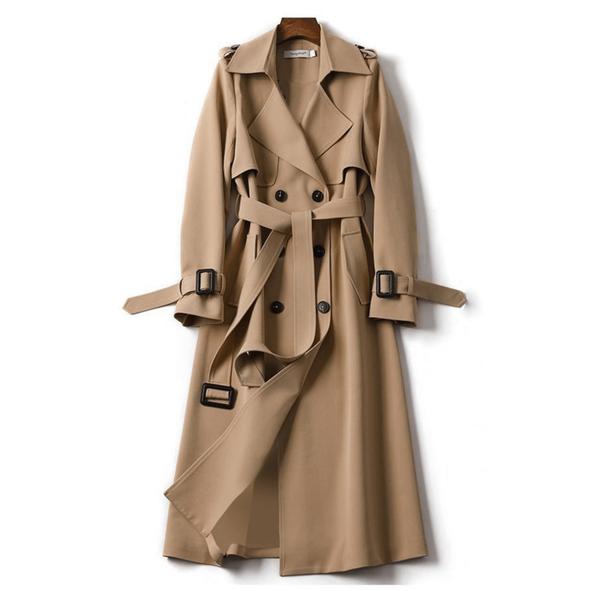 Damen Langer Trenchcoat Klassisch