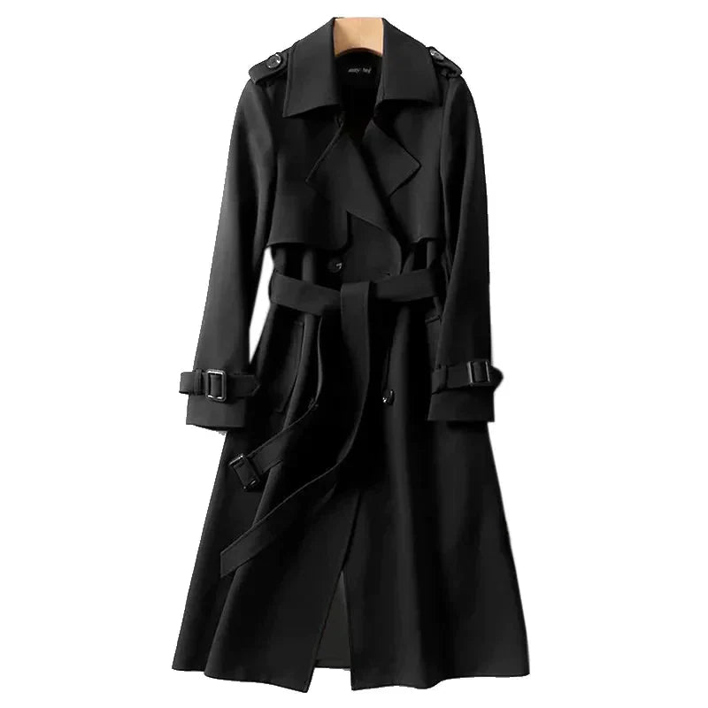Damen Langer Trenchcoat Klassisch - Image 6