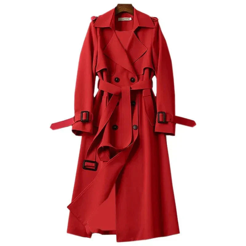Damen Langer Trenchcoat Klassisch - Image 2
