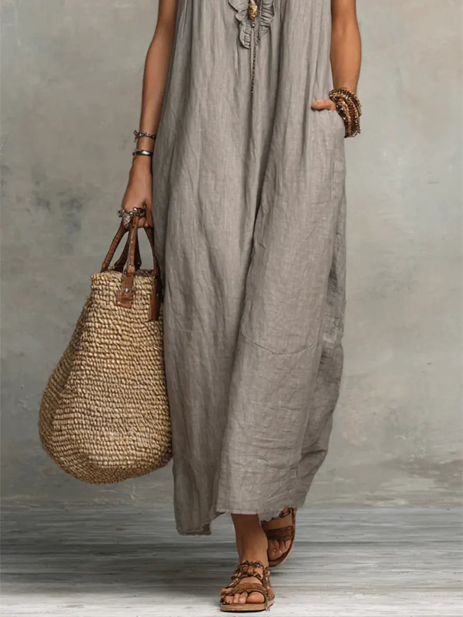 Damen Boho Maxikleid Fließend - Image 14