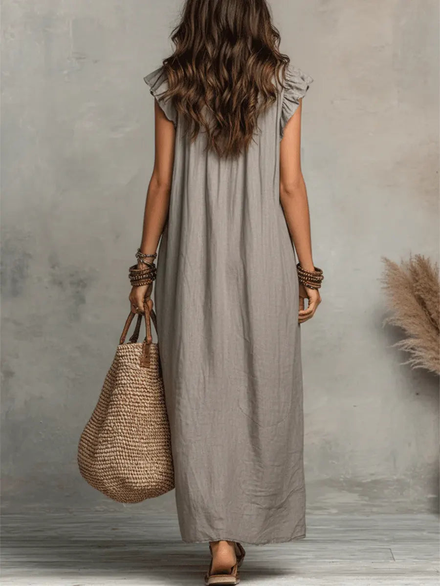Damen Boho Maxikleid Fließend - Image 16
