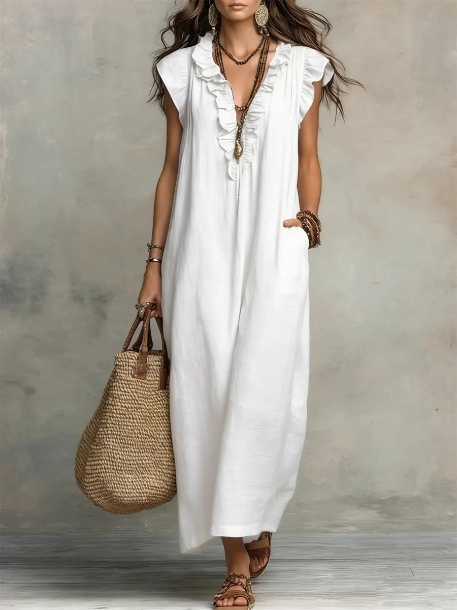 Damen Boho Maxikleid Fließend - Image 6