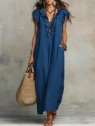 Damen Boho Maxikleid Fließend - Image 4