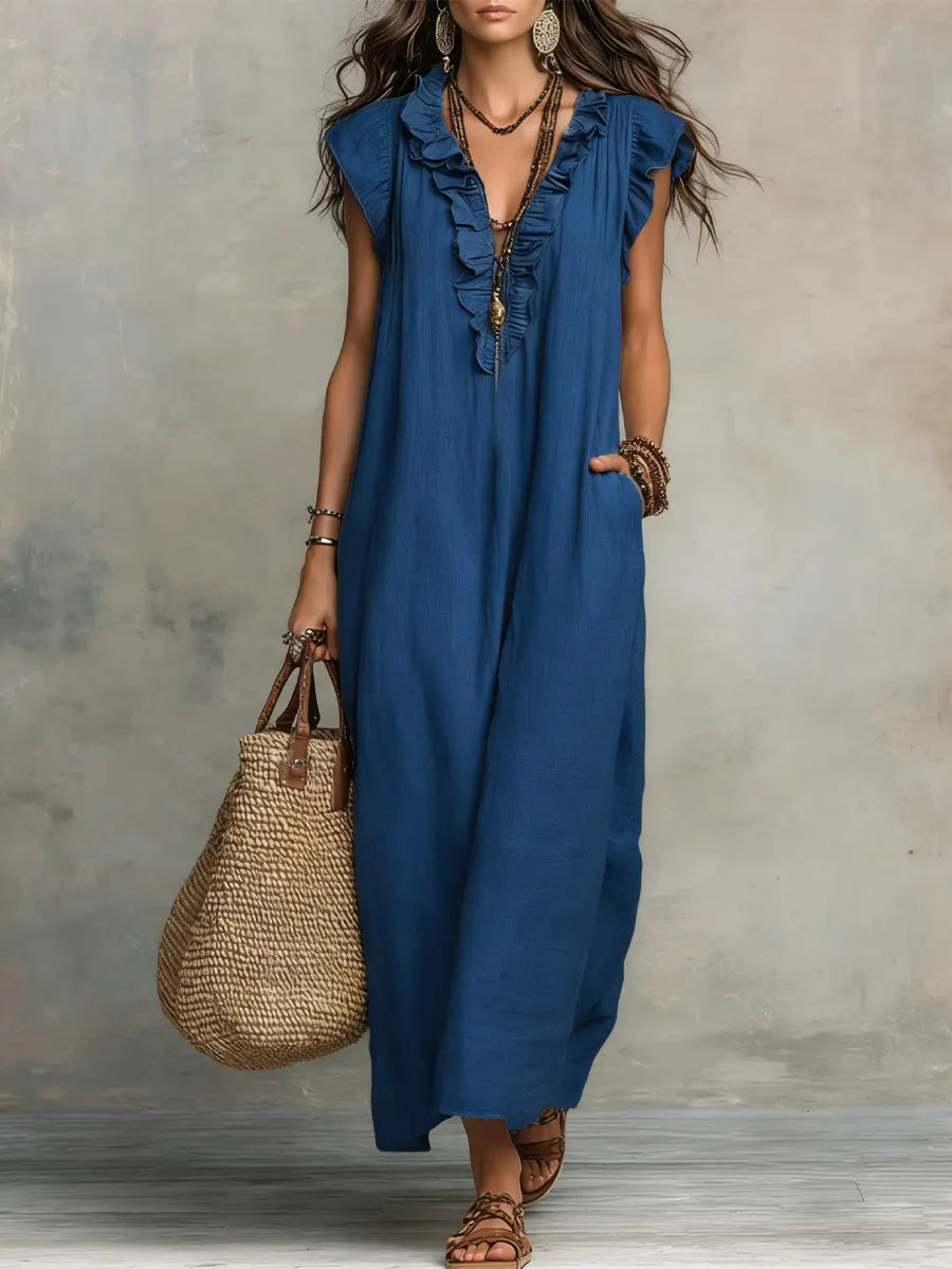 Damen Boho Maxikleid Fließend - Image 4