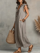 Damen Boho Maxikleid Fließend - Image 17
