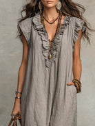 Damen Boho Maxikleid Fließend - Image 15