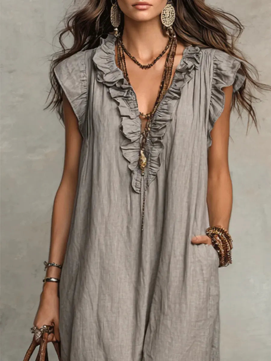 Damen Boho Maxikleid Fließend - Image 15